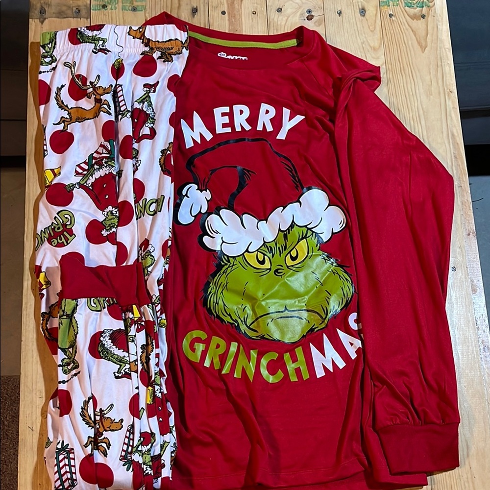 Grinchmas Red Mens Pajamas